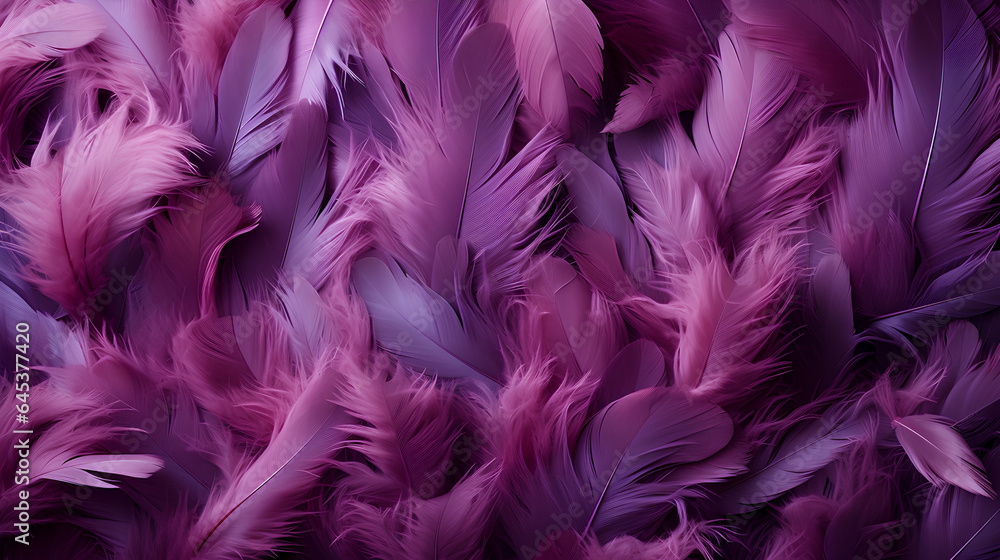 abstract background of purple feathers. 