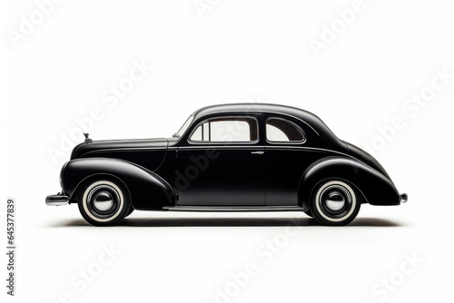 Classic Black Auto with White Backdrop