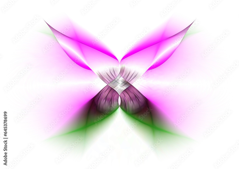 Fototapeta premium glowing neon purple and green contemporary pattern on a white background