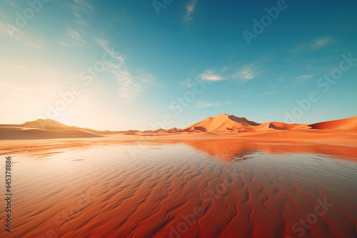 Desert Dreamscape: Mirage of the Burning Horizon