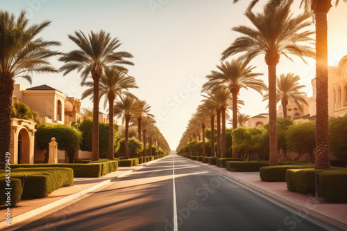 Dubai Dreamland: Avenue of Palms © AIproduction