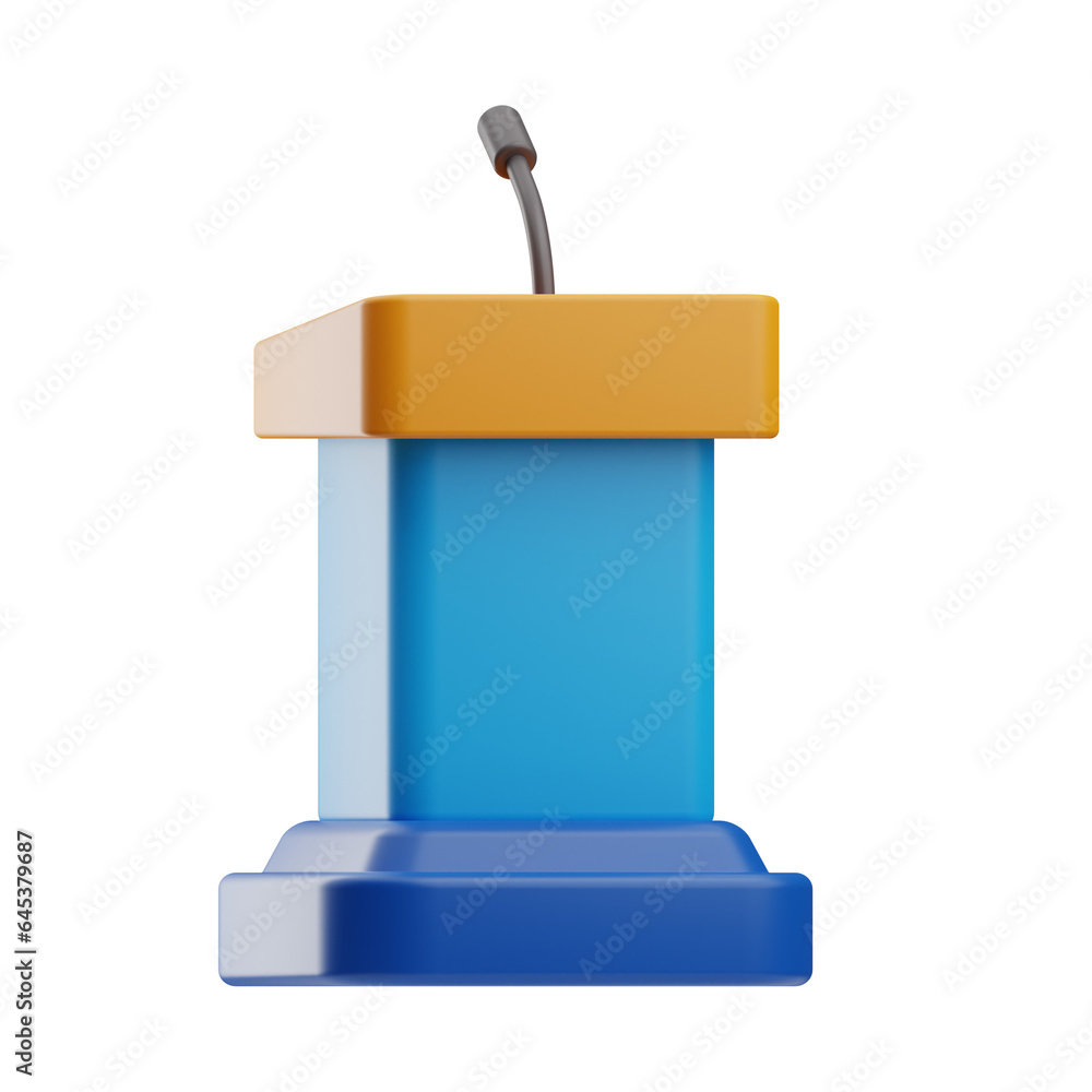 strategy marketing Podium illustration 3d strategy marketing Podium illustration 3d