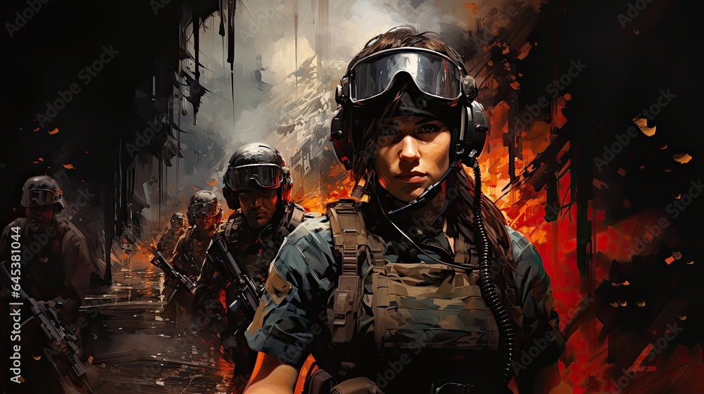 Artistic and epic military equipment. Generative AI Artistic and epic military equipment. Generative AI