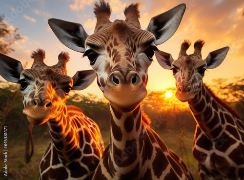 A group of giraffes