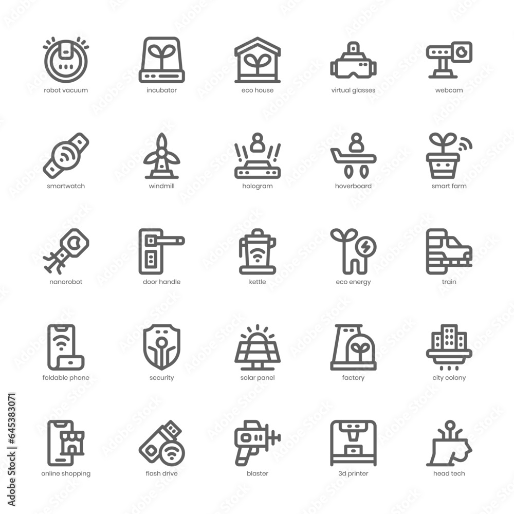 High Tech icon pack for your website, mobile, presentation, and logo design. High Tech icon outline design. Vector graphics illustration and editable stroke. High Tech icon pack for your website, mobile, presentation, and logo design. High Tech icon outline design. Vector graphics illustration and editable stroke.