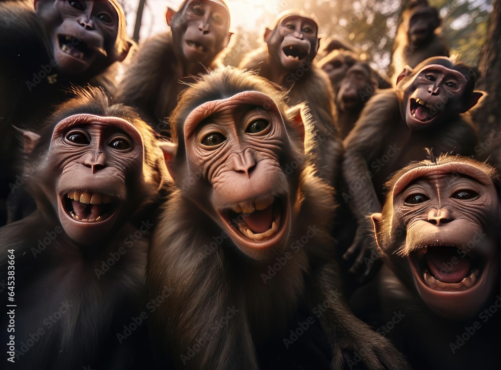 A group of macaques