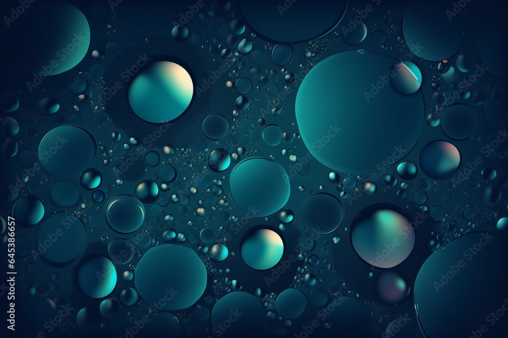Bubbles of water on a dark blue background Bubbles of water on a dark blue background