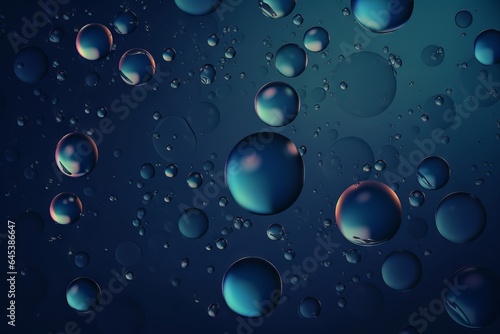 Wallpaper Mural Water droplets on a dark blue background Torontodigital.ca