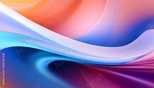 Neon hues harmonizing in an abstract wave gradient background