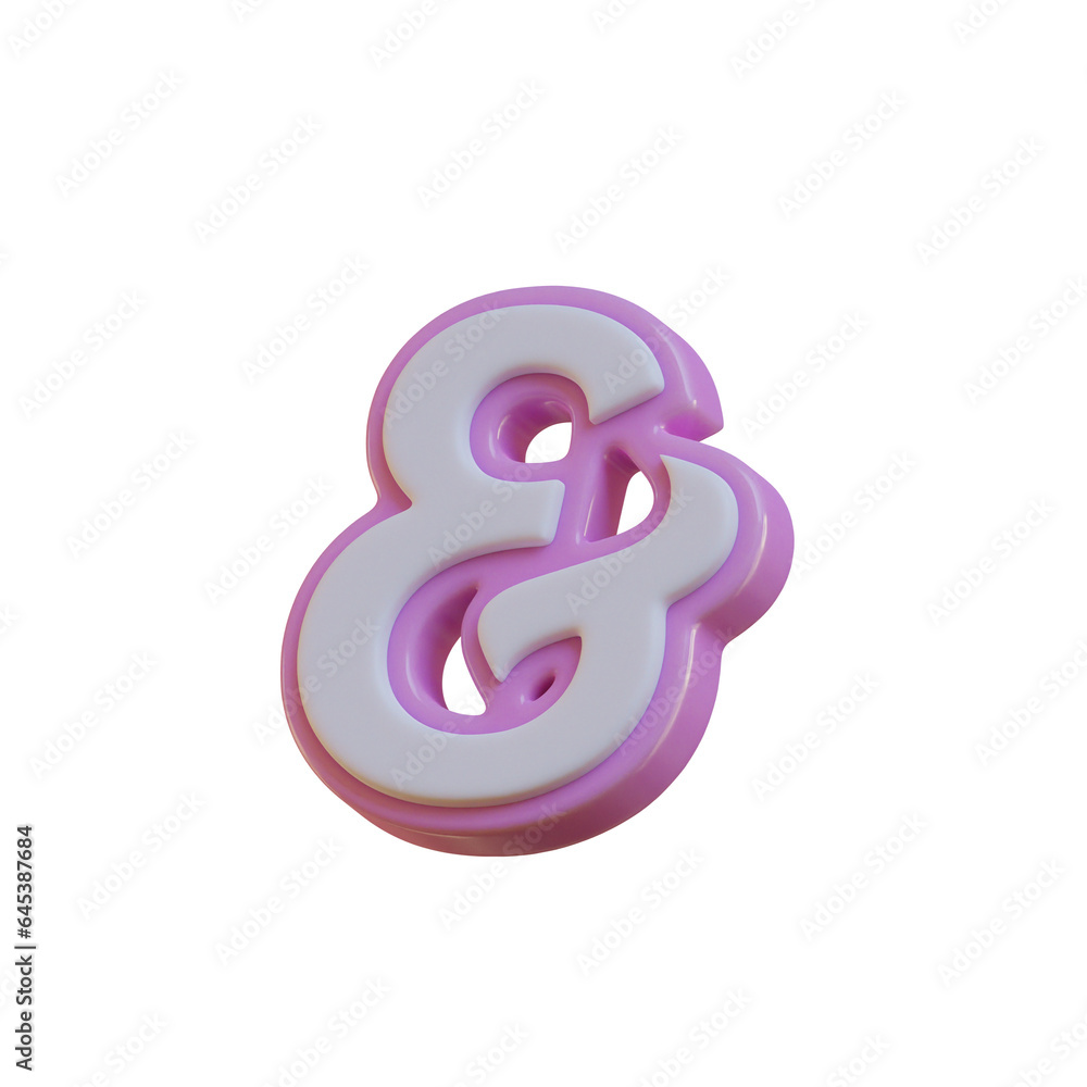 Obraz premium Romantic & Wedding 3D Alphabet or Lettering
