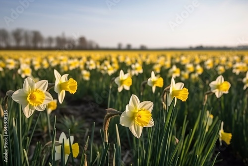 A vibrant field of yellow and white flowers