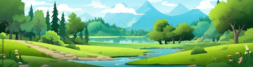 Cartoon natural background Cartoon natural background