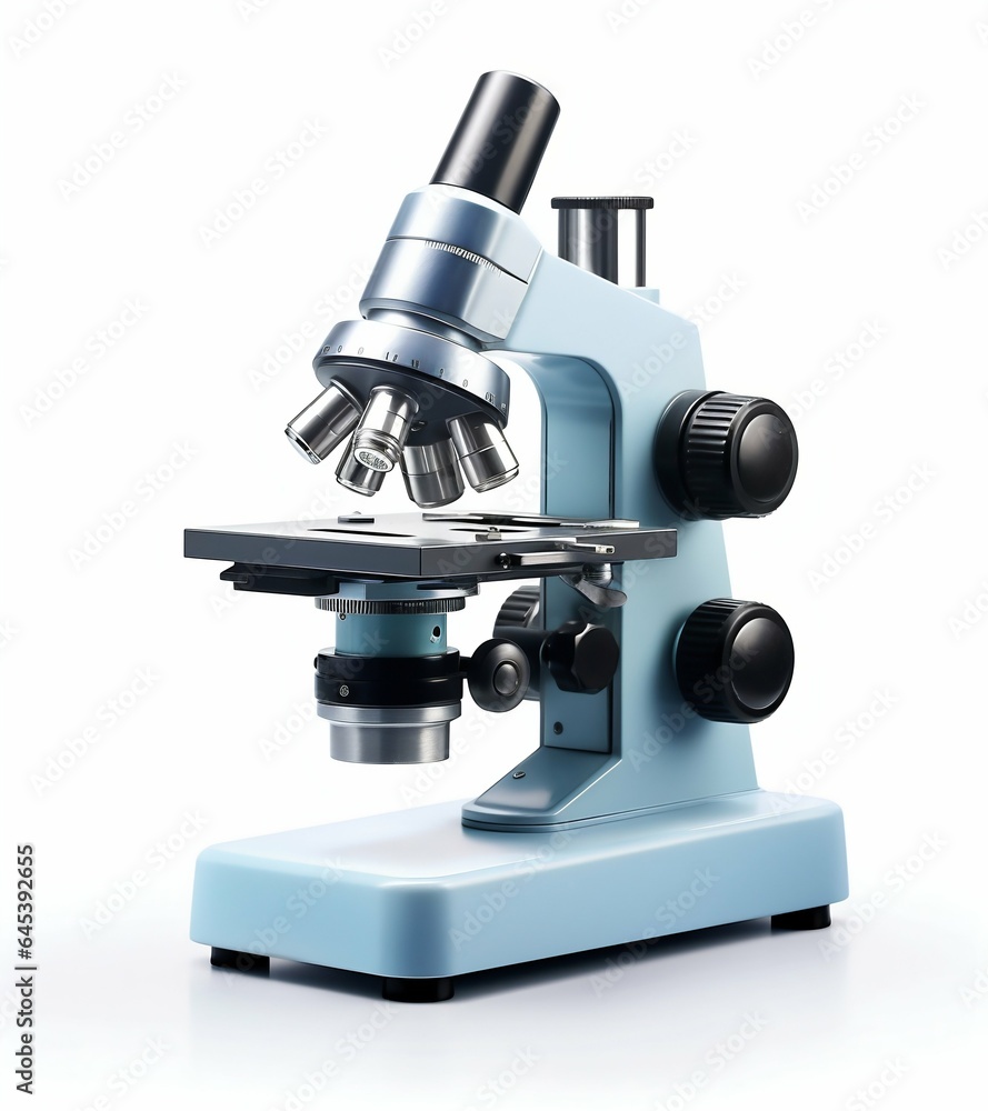 Microscope Isolated on White Background. Generative ai Microscope Isolated on White Background. Generative ai