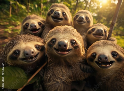 A group of sloths © cherezoff