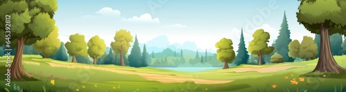 Cartoon forest illustration