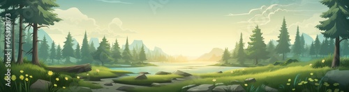 Cartoon forest illustration