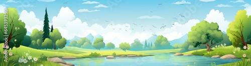 Cartoon forest illustration