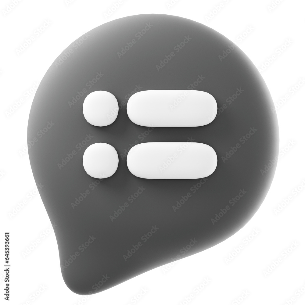 Business chat 3d icon, Speech Bubble, yellow chat bubble. 3d rendering Business chat 3d icon, Speech Bubble, yellow chat bubble. 3d rendering
