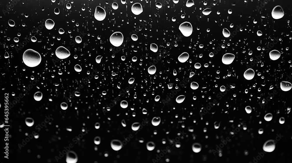 Abstract background with raindrops on glass black and white photo. Generative Ai Abstract background with raindrops on glass black and white photo. Generative Ai
