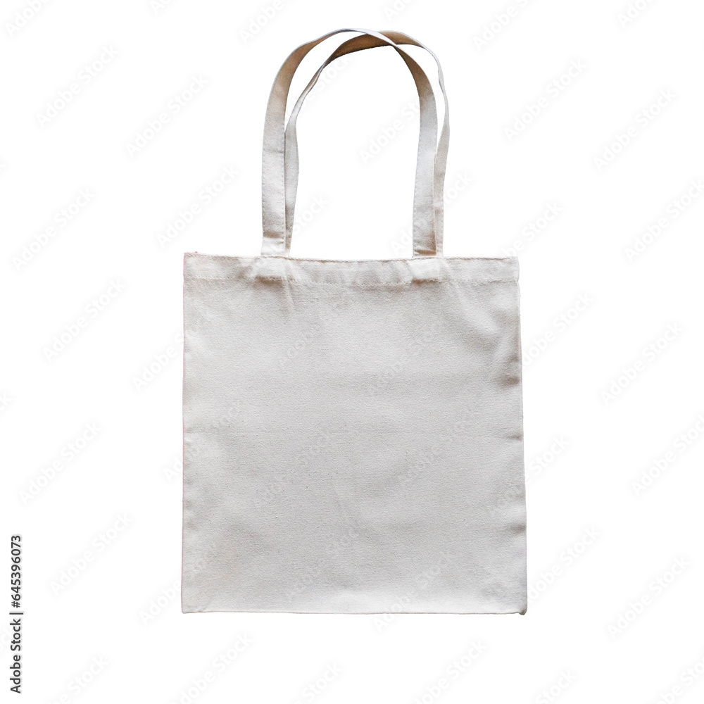 Fabric shopper bag mockup on a transparent background Fabric shopper bag mockup on a transparent background