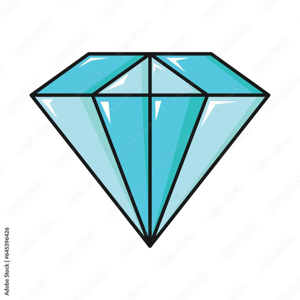 Diamond icon vector on trendy design