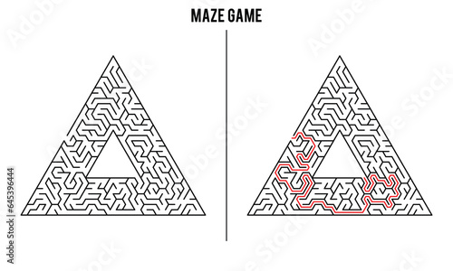Advanced Triangular Maze Puzzle Game And Solution 