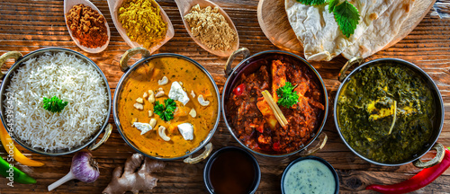 Composition with indian dishes