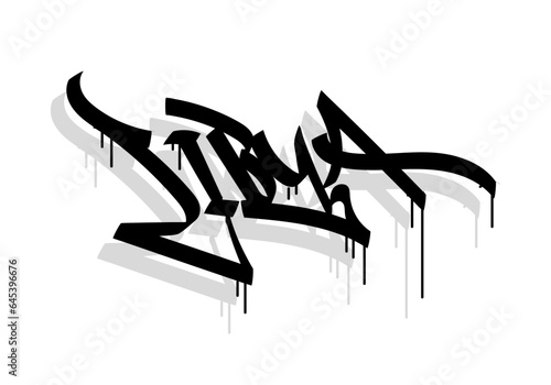LIBYA country graffiti tag style