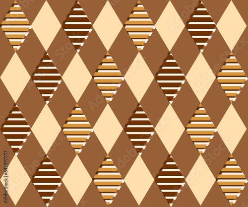argyle seamless diamonds vector pattern in autumn colors