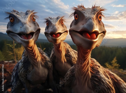 A group of velociraptors