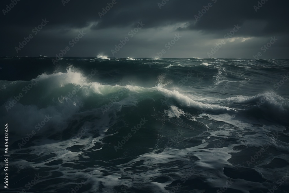 Obraz premium A serene lake surrounded by moody clouds