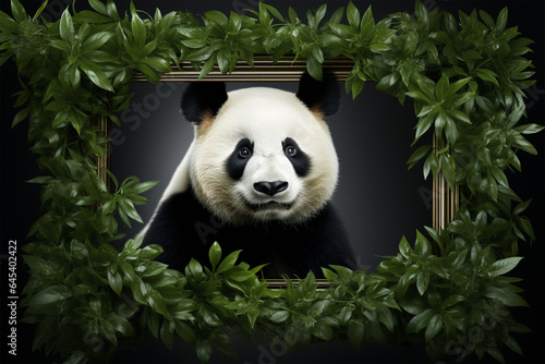 panda in photo frame