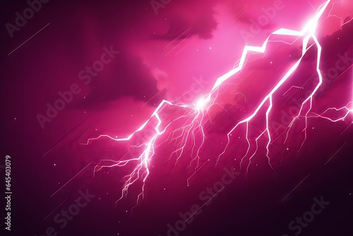 A vibrant purple background with a mesmerizing display of lightning and twinkling stars