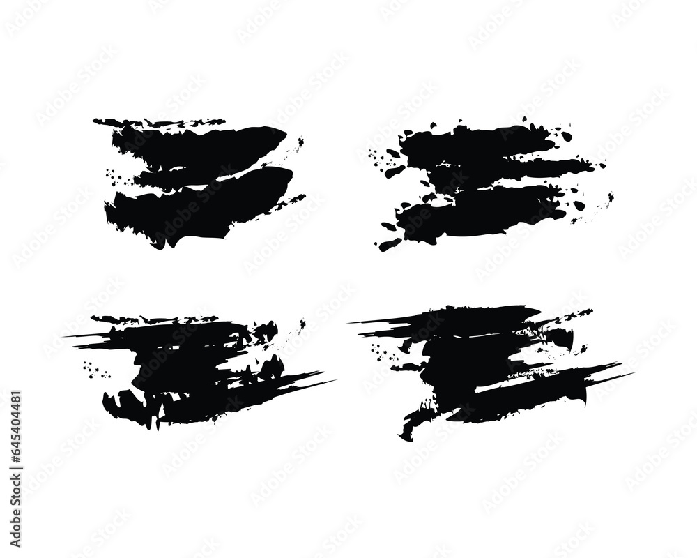 Set of grunge banner element art Set of grunge banner element art