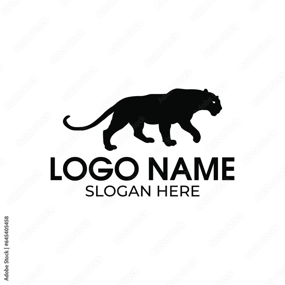 black tiger vector logo design