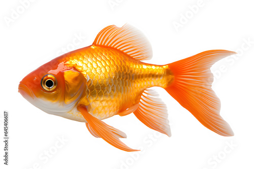 goldfish isolated on transparent background ,ornamental fish png ,generative ai