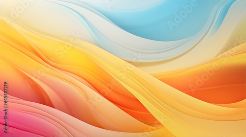  a colorful abstract background with wavy lines and colors of yellow, orange, pink, and blue.  generative ai © Shanti