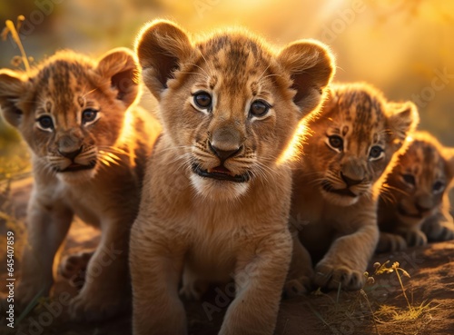 A group of young lions