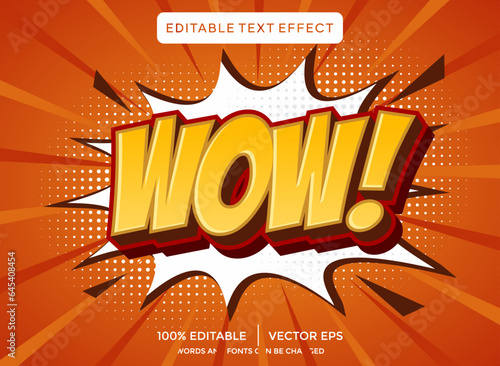 wow 3D text effect template