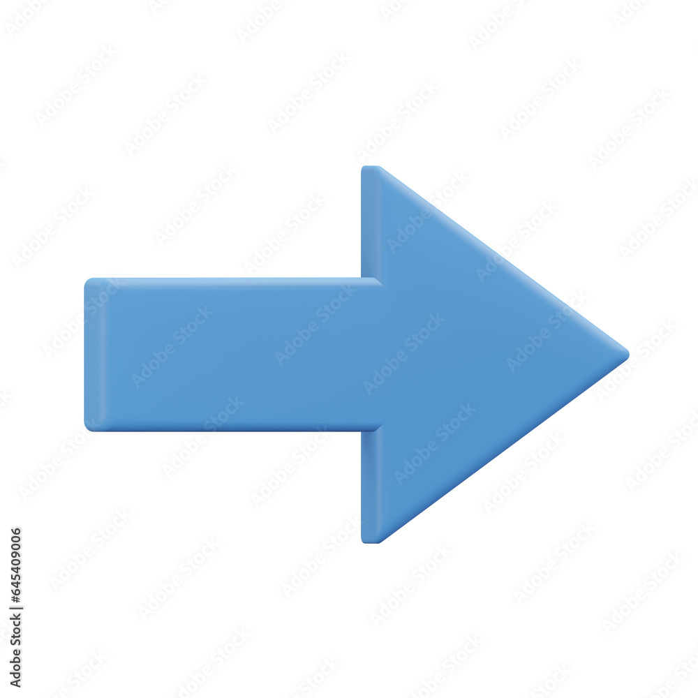 Arrow, 3d icon illustration with transparent background Arrow, 3d icon illustration with transparent background