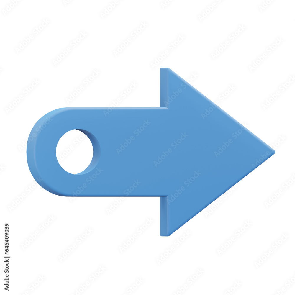 Arrow, 3d icon illustration with transparent background Arrow, 3d icon illustration with transparent background