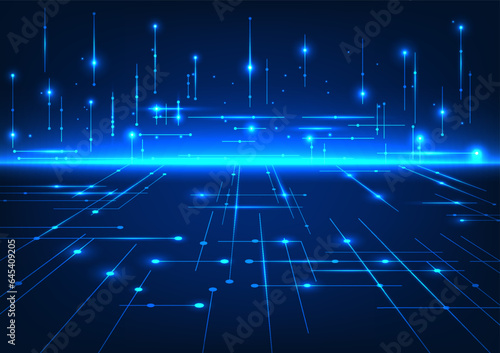 Technology background. The lines are arranged overlapping each other to form a grid pattern. It represents the entry into Metaverse technology. It is a virtual world technology used through VR devices
