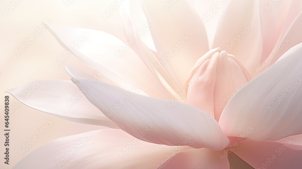  a large pink flower with white petals on a pink background.  generative ai