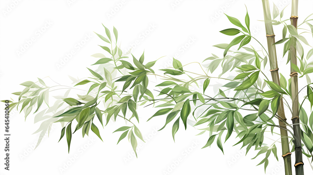 Fototapeta premium hand drawn cartoon bamboo illustration 