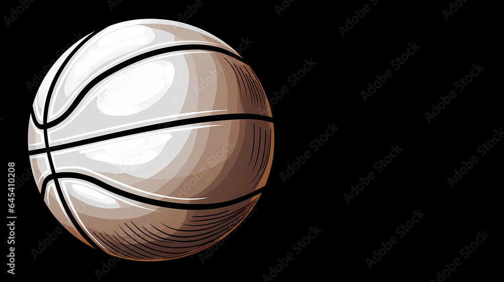 Fototapeta premium hand drawn cartoon basketball illustration