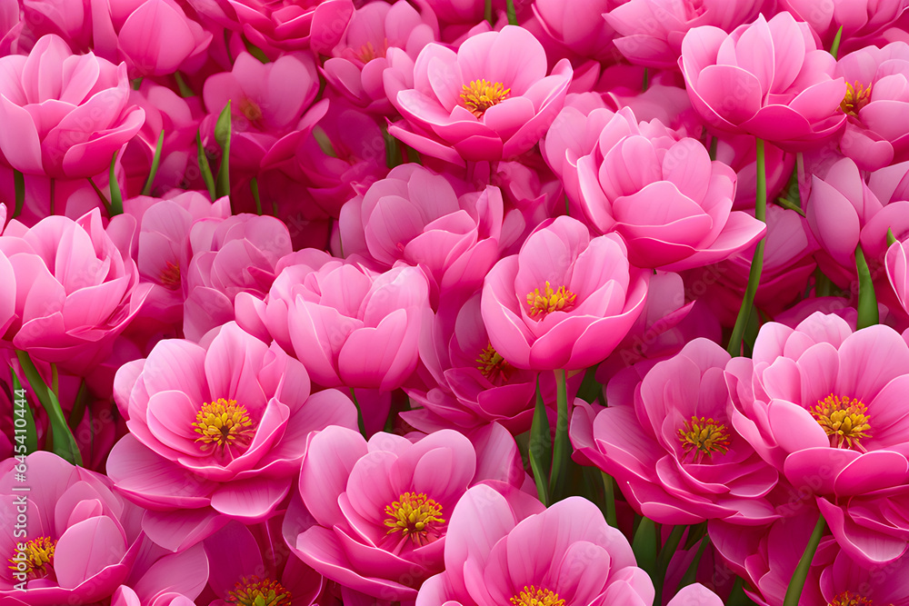 Floral rich pink background.
