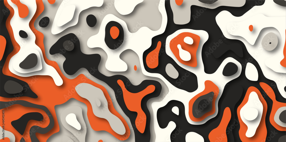 Paper cut 3d render topography abstract ,beautiful color palette colors, waves and layers, flat fiber structures, holes, macro texture digital art ,background for desktop, vector illustration Paper cut 3d render topography abstract ,beautiful color palette colors, waves and layers, flat fiber structures, holes, macro texture digital art ,background for desktop, vector illustration