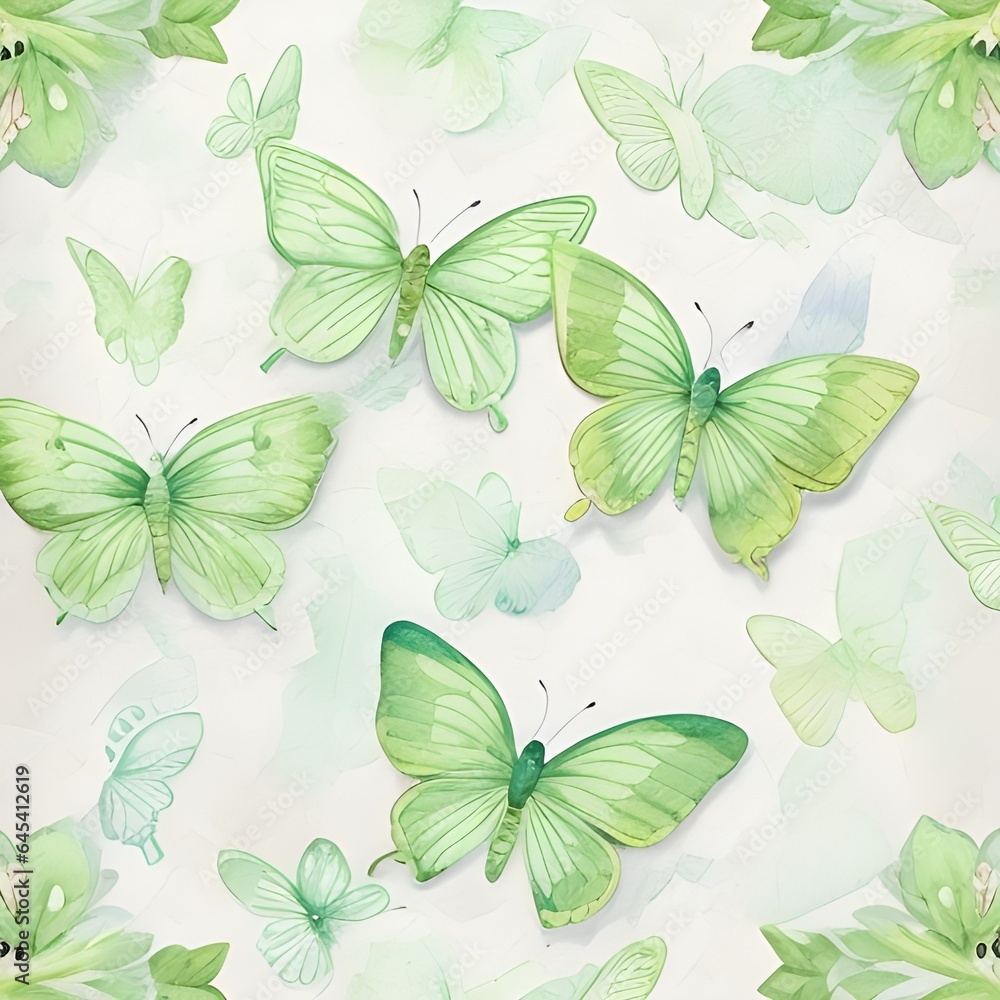 seamless pattern with butterflies, Ai generated seamless pattern with butterflies, Ai generated
