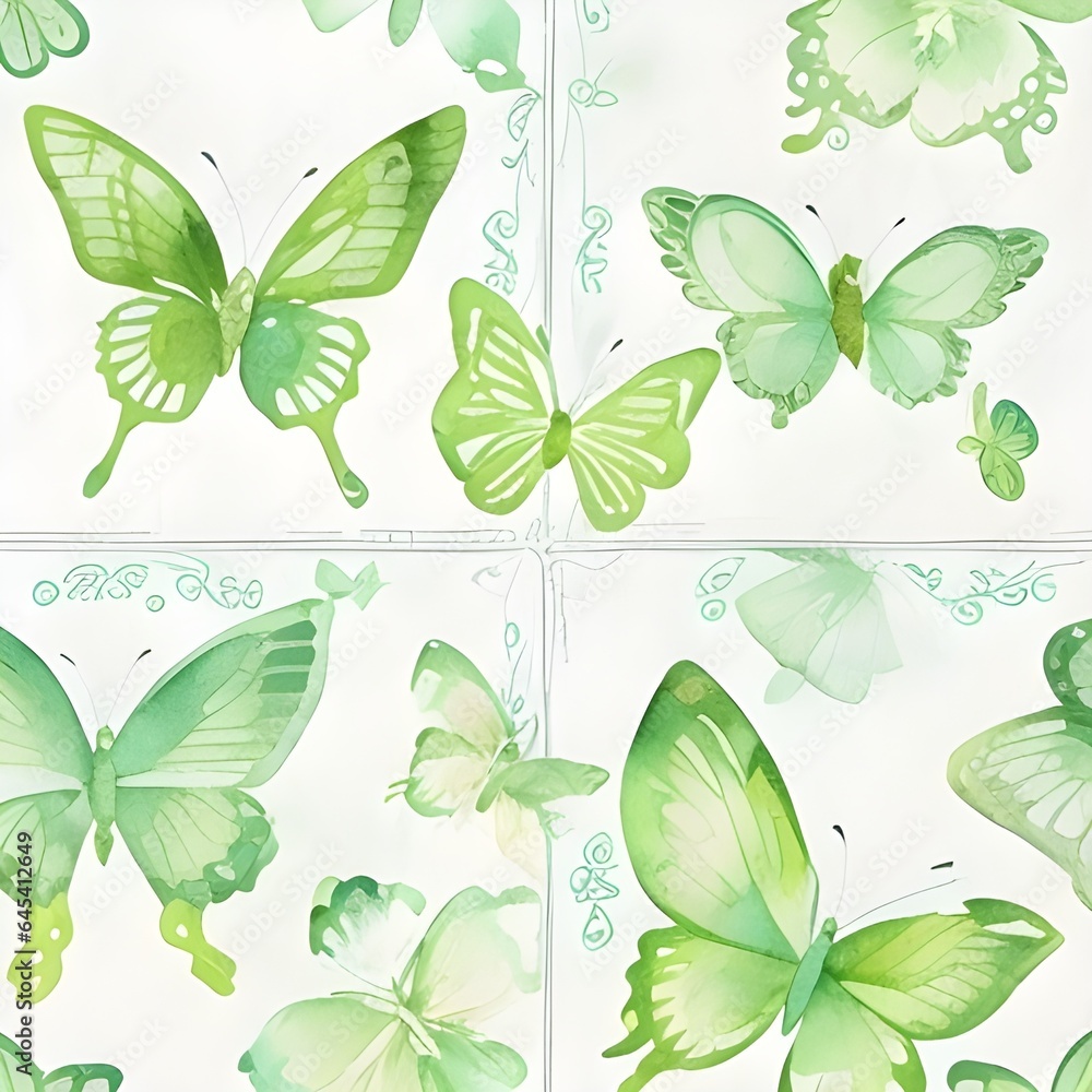 seamless pattern with butterflies, Ai generated seamless pattern with butterflies, Ai generated