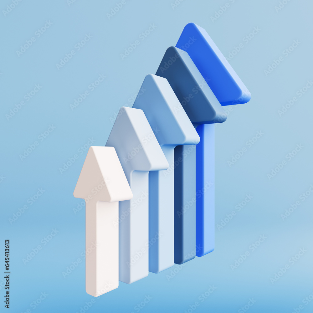 Blue stair step to growth success, 3d render, progress way and forward achievement creative concept, copy space. Blue stair step to growth success, 3d render, progress way and forward achievement creative concept, copy space.
